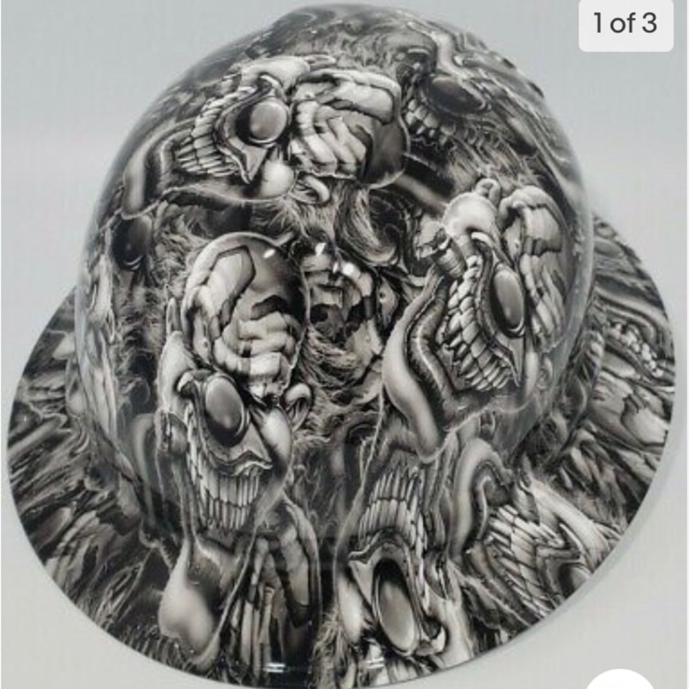 New Full Brim Hard Hat Custom Hydro Dipped THE BOSS.